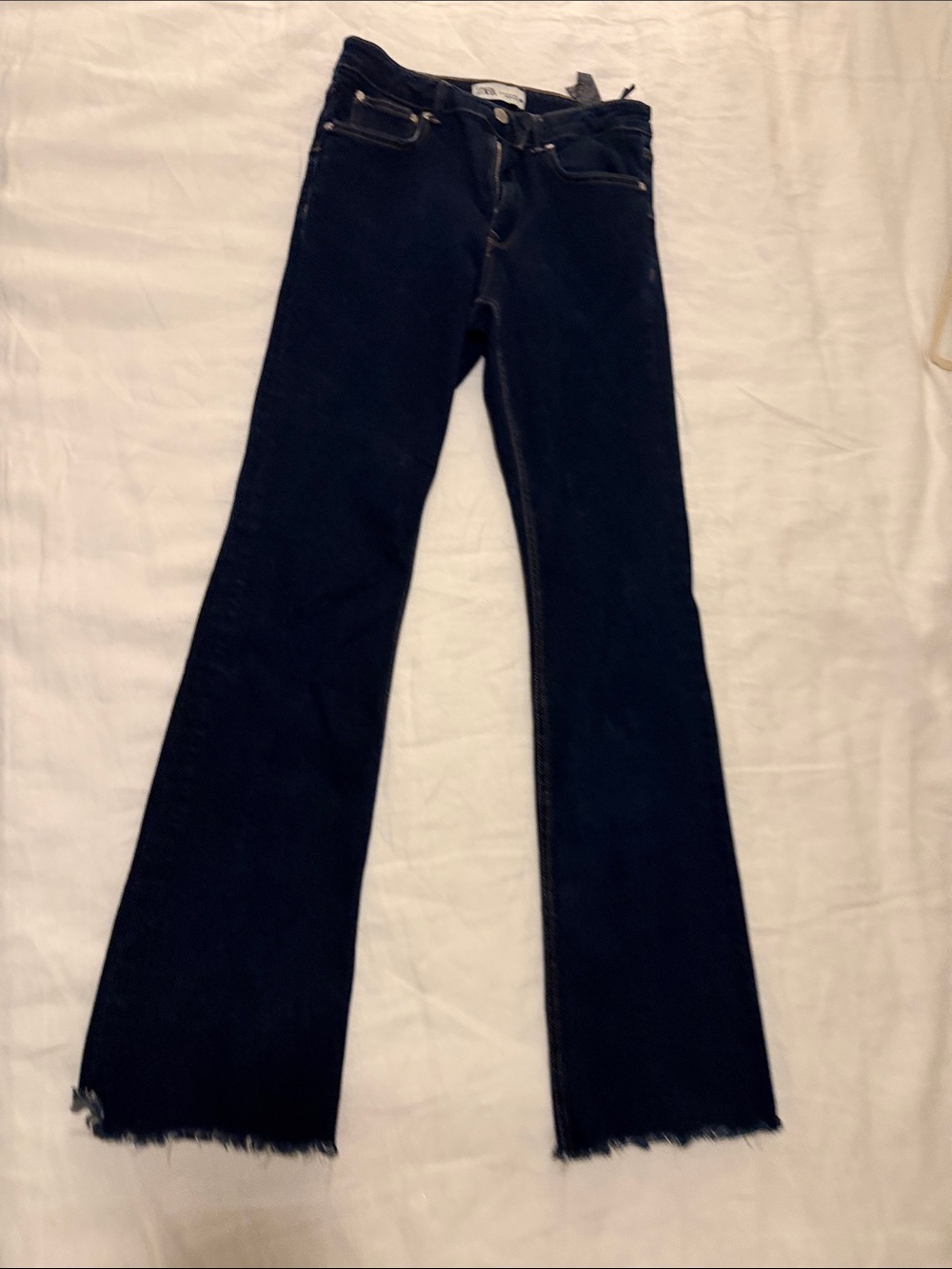 Zara Women's dark blue Flared Jeans